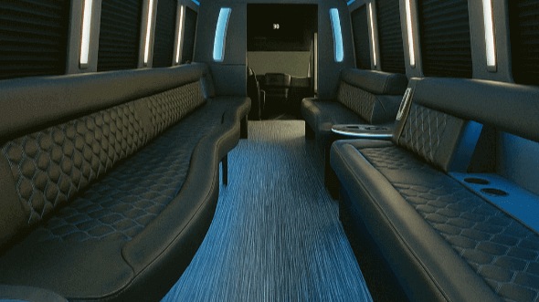 Interior of Gresham Party Bus Company's 20 Passenger Party Bus in Gresham