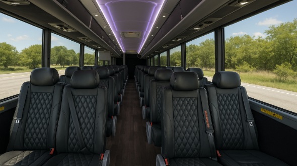 Interior of Portland Party Bus Company's 25 Passenger Minibus in Portland