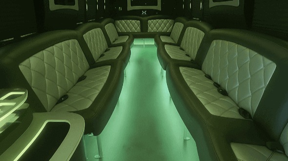 Interior of Vancouver Party Bus Company's 28 Passenger Party Bus in Vancouver