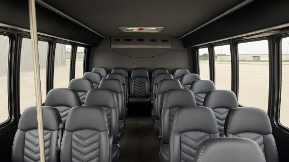 Interior of Portland Party Bus Company's 30 Passenger Minibus in Portland