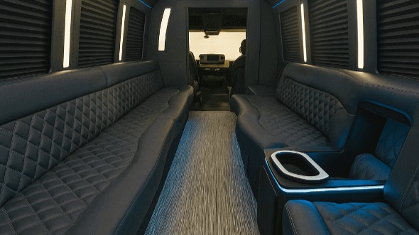 Interior of Vancouver Party Bus Company's 30 Passenger Party Bus in Vancouver