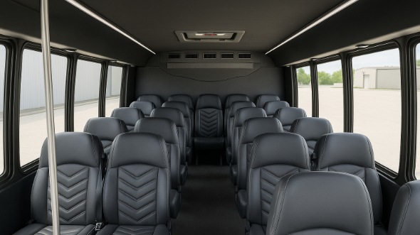 Interior of Portland Party Bus Company's 35 Passenger Minibus in Portland