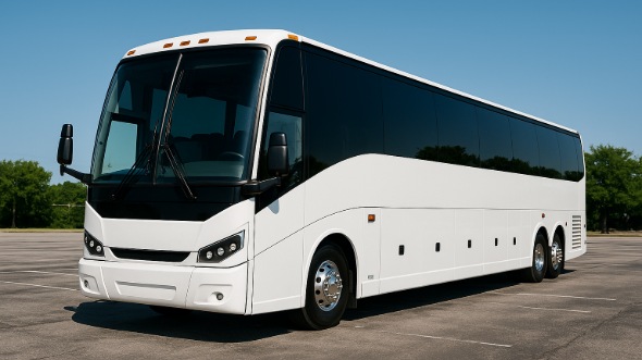 Exterior of Portland Party Bus Company's 44 Passenger Charter Bus in Portland