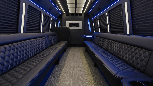 Interior of Gresham Party Bus Company's 50 Passenger Party Bus in Gresham