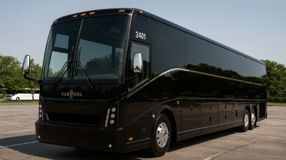 Exterior of Portland Party Bus Company's 54 Passenger Charter Bus in Portland