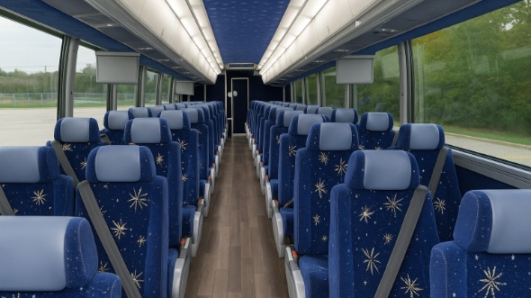 Interior of Portland Party Bus Company's ADA Charter Bus in Portland