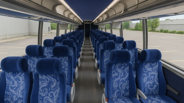 portland 54 passenger charter bus interior