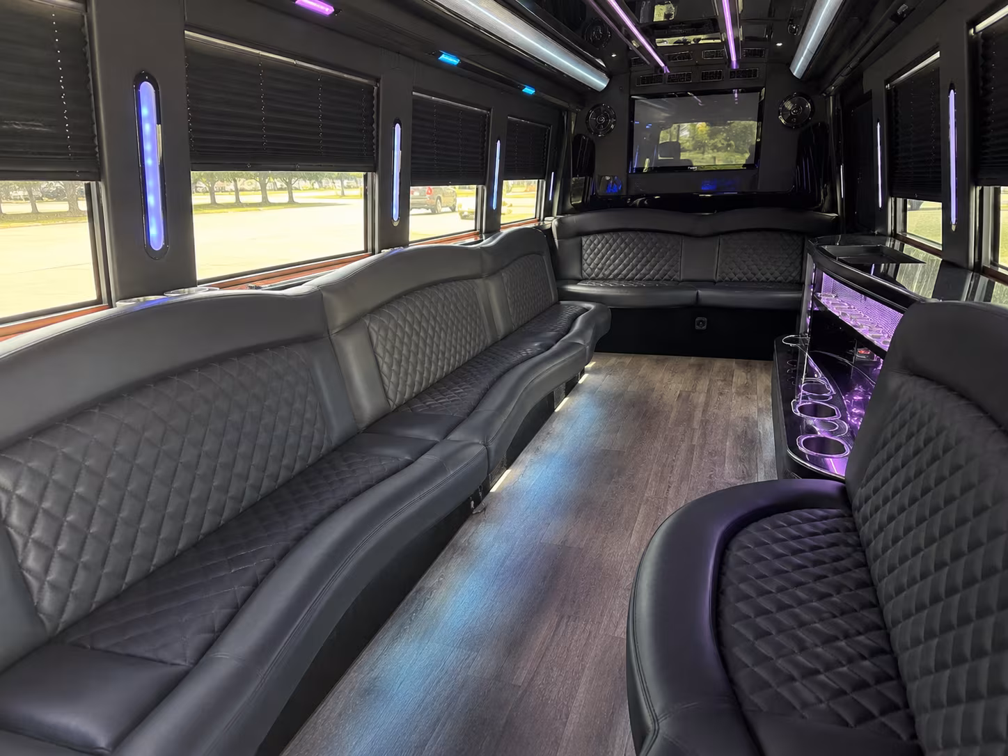 28 Passenger Party Bus Inside