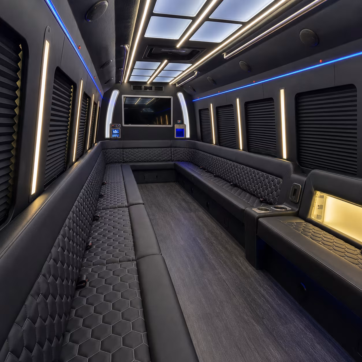 Portland Private Event Transportation party bus interior