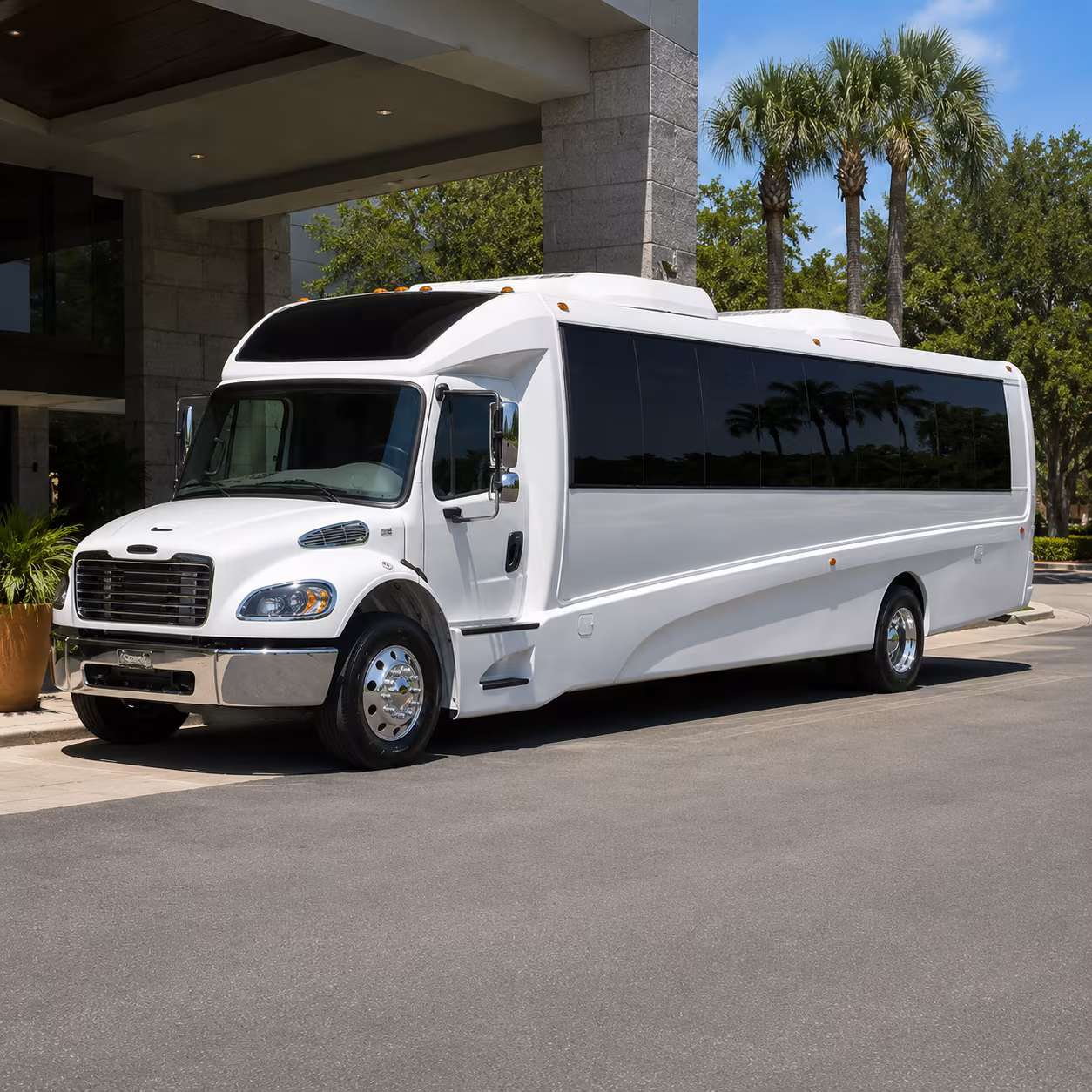 Portland School Event Transportation party bus interior