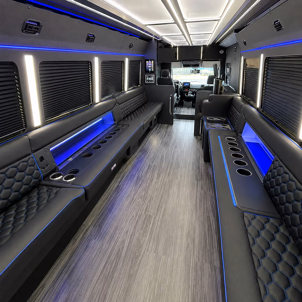 Portland Wedding Transportation party bus interior